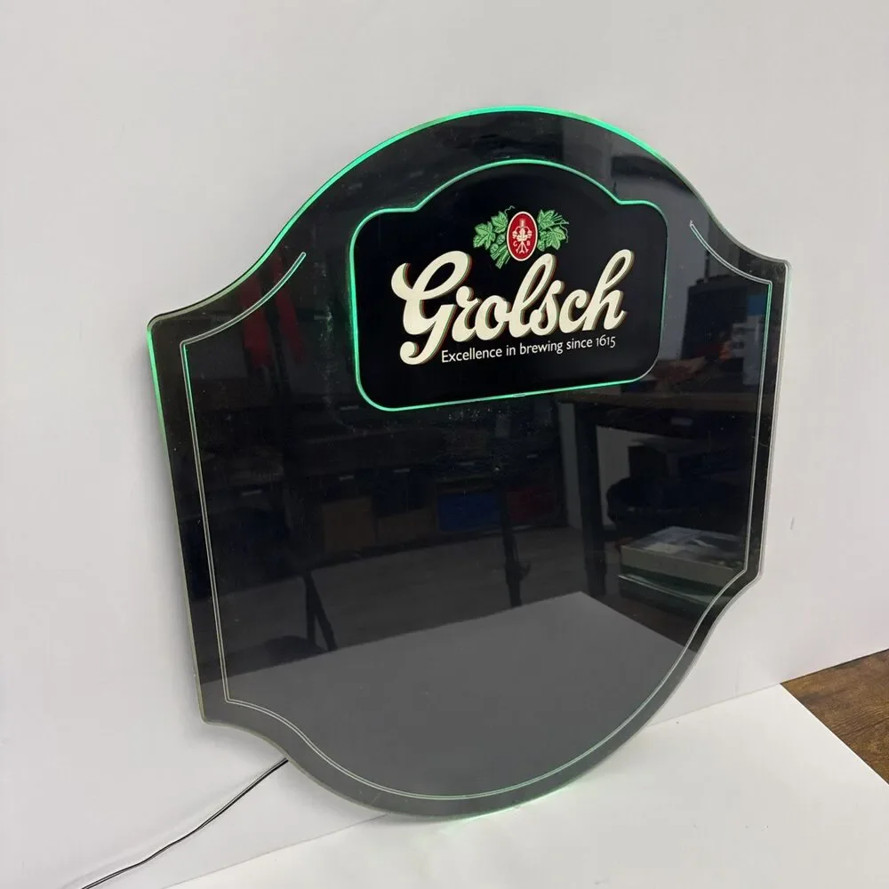 Vintage Grolsch LED Edge Lit Acrylic Bar Menu Message Board Beer Sign